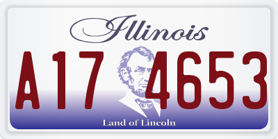 IL license plate A174653