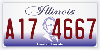 IL license plate A174667