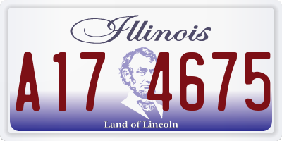 IL license plate A174675