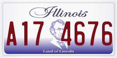 IL license plate A174676
