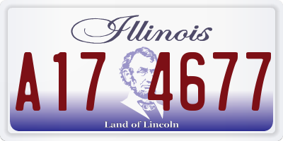 IL license plate A174677