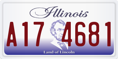 IL license plate A174681