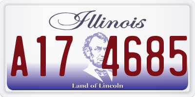 IL license plate A174685