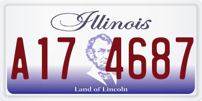 IL license plate A174687