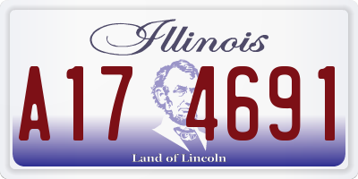 IL license plate A174691