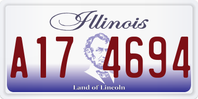 IL license plate A174694