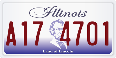 IL license plate A174701