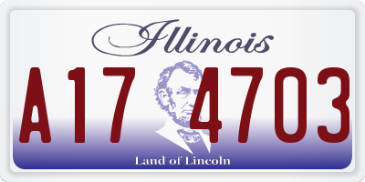 IL license plate A174703