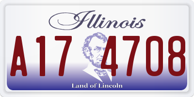 IL license plate A174708
