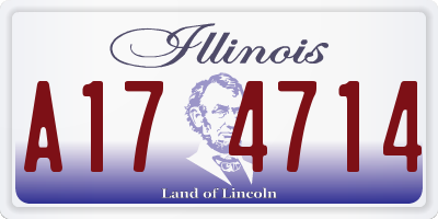 IL license plate A174714