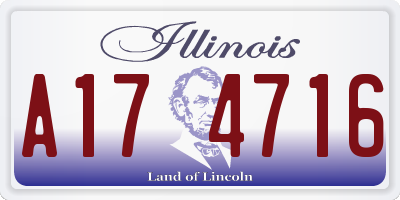 IL license plate A174716