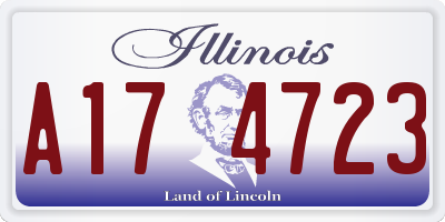 IL license plate A174723