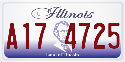 IL license plate A174725