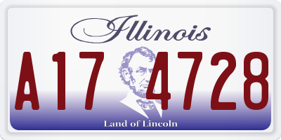 IL license plate A174728
