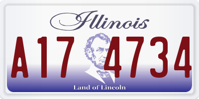 IL license plate A174734