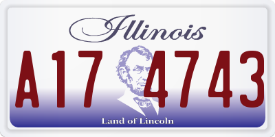 IL license plate A174743