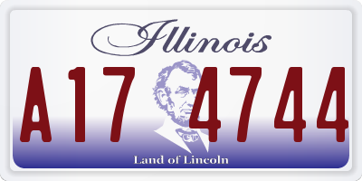IL license plate A174744
