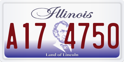 IL license plate A174750