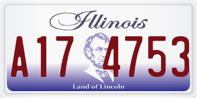IL license plate A174753