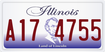 IL license plate A174755