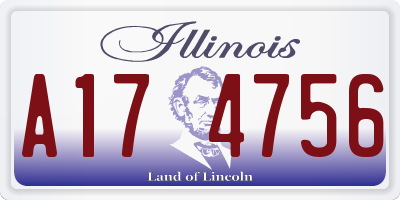 IL license plate A174756