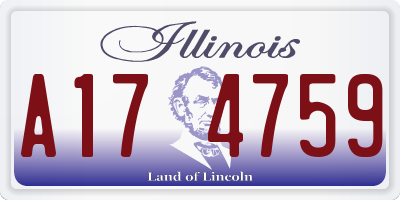 IL license plate A174759