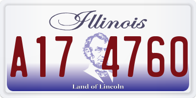 IL license plate A174760