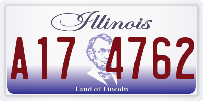 IL license plate A174762