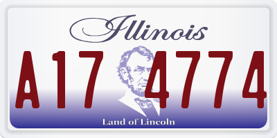 IL license plate A174774