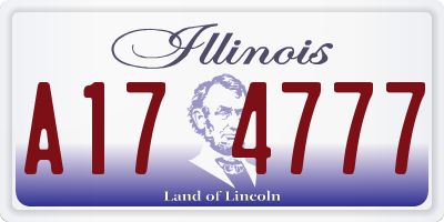 IL license plate A174777