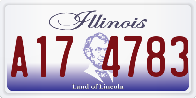 IL license plate A174783
