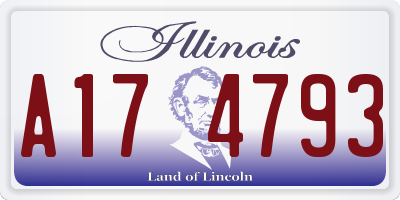 IL license plate A174793