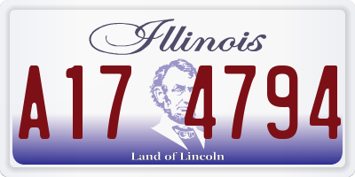 IL license plate A174794