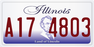 IL license plate A174803