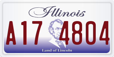 IL license plate A174804