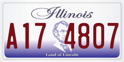 IL license plate A174807