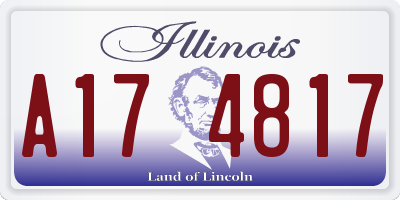 IL license plate A174817