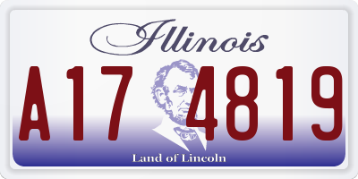 IL license plate A174819