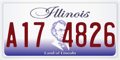 IL license plate A174826