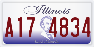 IL license plate A174834