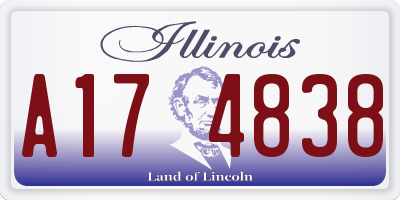 IL license plate A174838