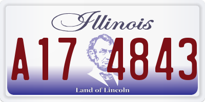 IL license plate A174843