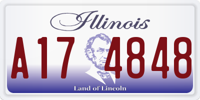 IL license plate A174848