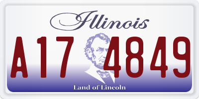 IL license plate A174849