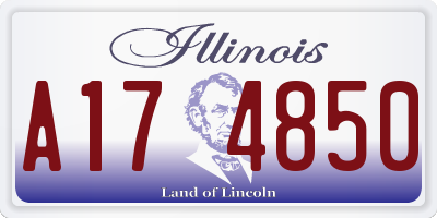 IL license plate A174850