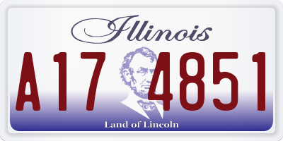 IL license plate A174851