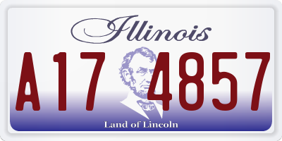 IL license plate A174857