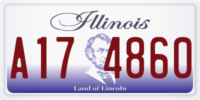 IL license plate A174860