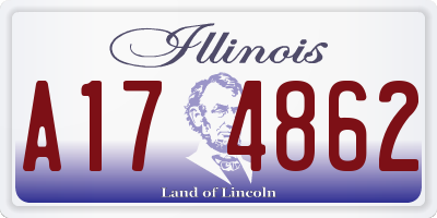 IL license plate A174862