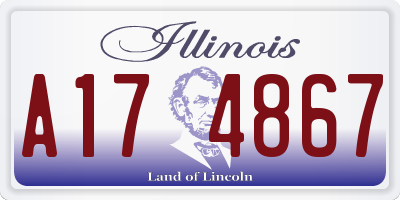 IL license plate A174867